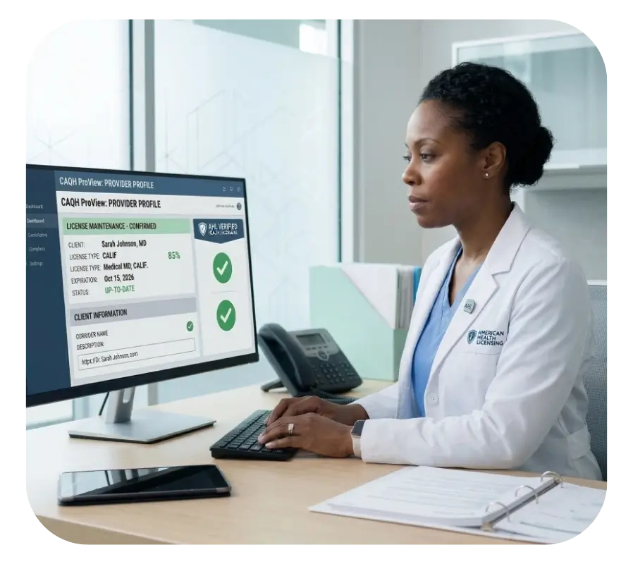 CAQH License Management image